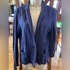 Caslon blue/black cotton blazer Large